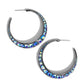 Embedded Edge - Blue - Paparazzi Earring Image