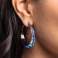 Embedded Edge - Blue - Paparazzi Earring Image