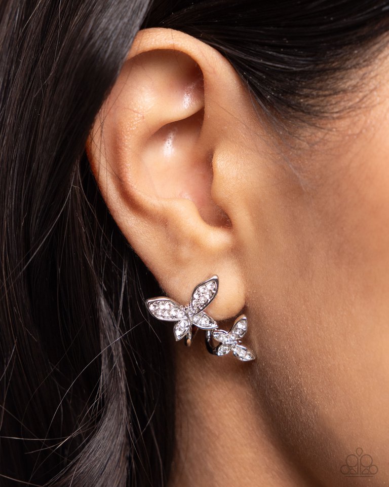 Adorably Aerial - White - Paparazzi Earring Image