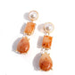 Marbled Masterpiece - Orange - Paparazzi Earring Image