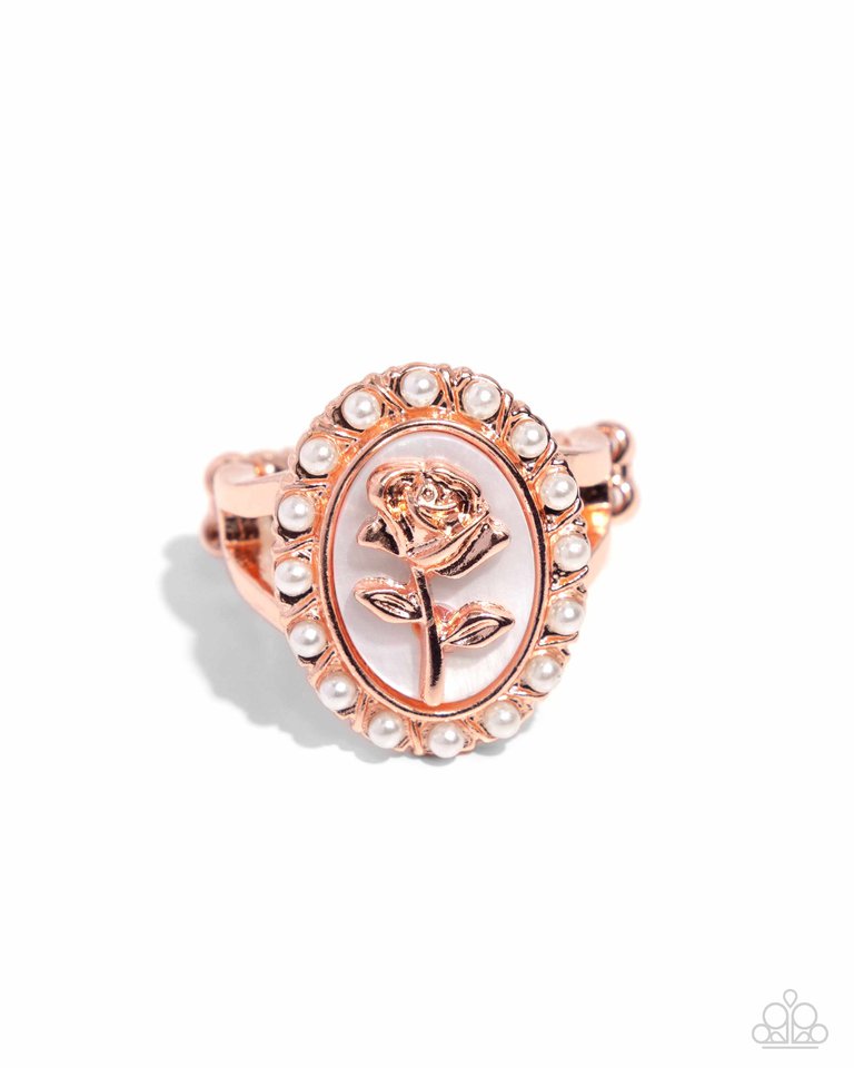 Rosy Reminder - Copper - Paparazzi Ring Image