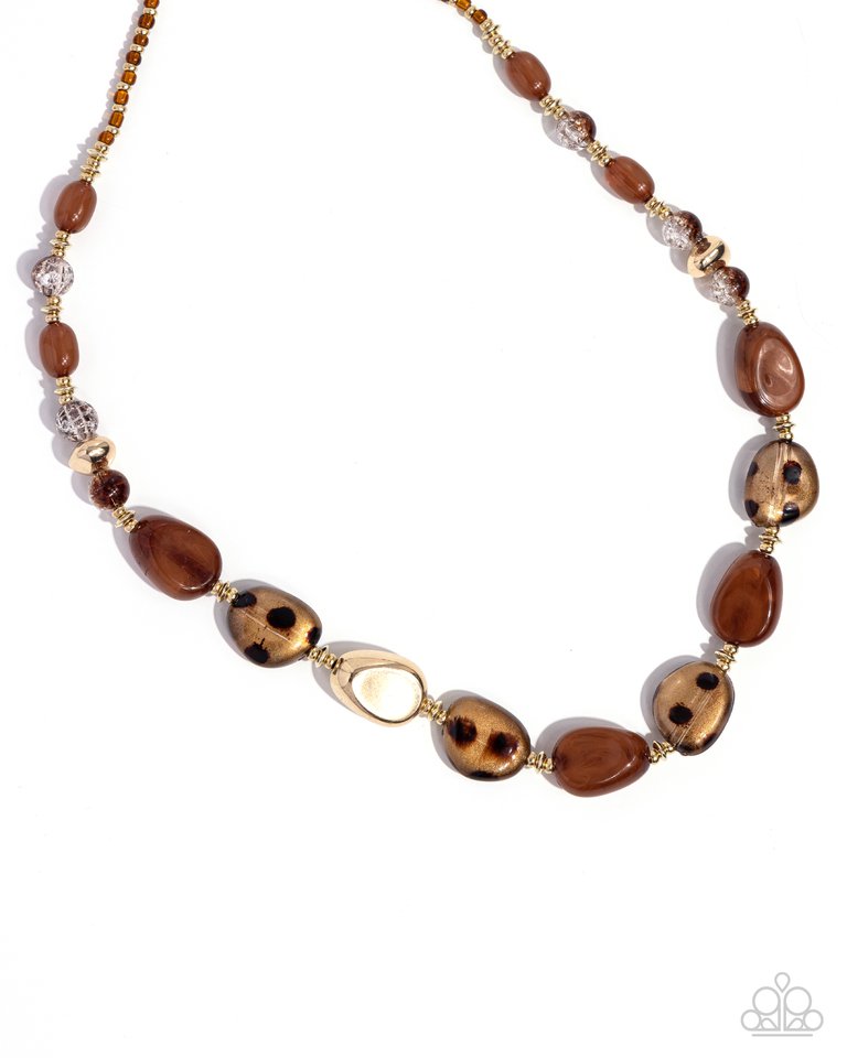 Spotted Safari - Brown - Paparazzi Necklace Image