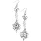 Considerable Captivation - White - Paparazzi Earring Image