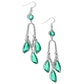 Winged Wardrobe - Green - Paparazzi Earring Image