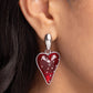 Glossy Goodwill - Red - Paparazzi Earring Image