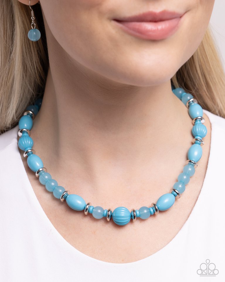 Confidence Cache - Blue - Paparazzi Necklace Image