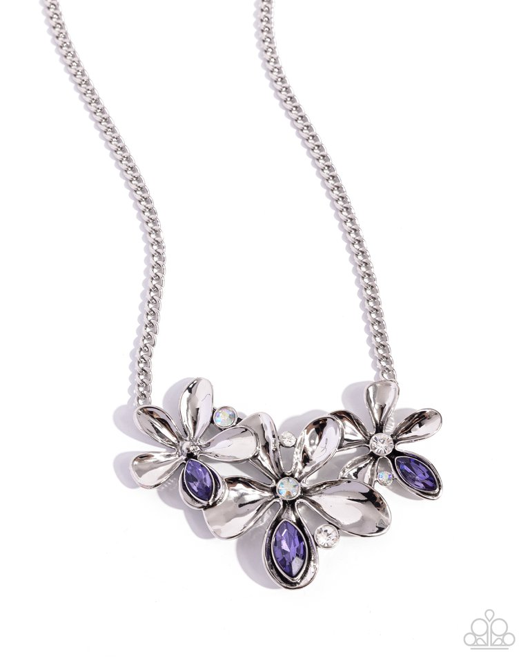 Twirling Triad - Purple - Paparazzi Necklace Image