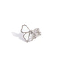BOW-stopper - White - Paparazzi Ring Image