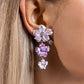 Balanced Bouquet - Purple - Paparazzi Earring Image