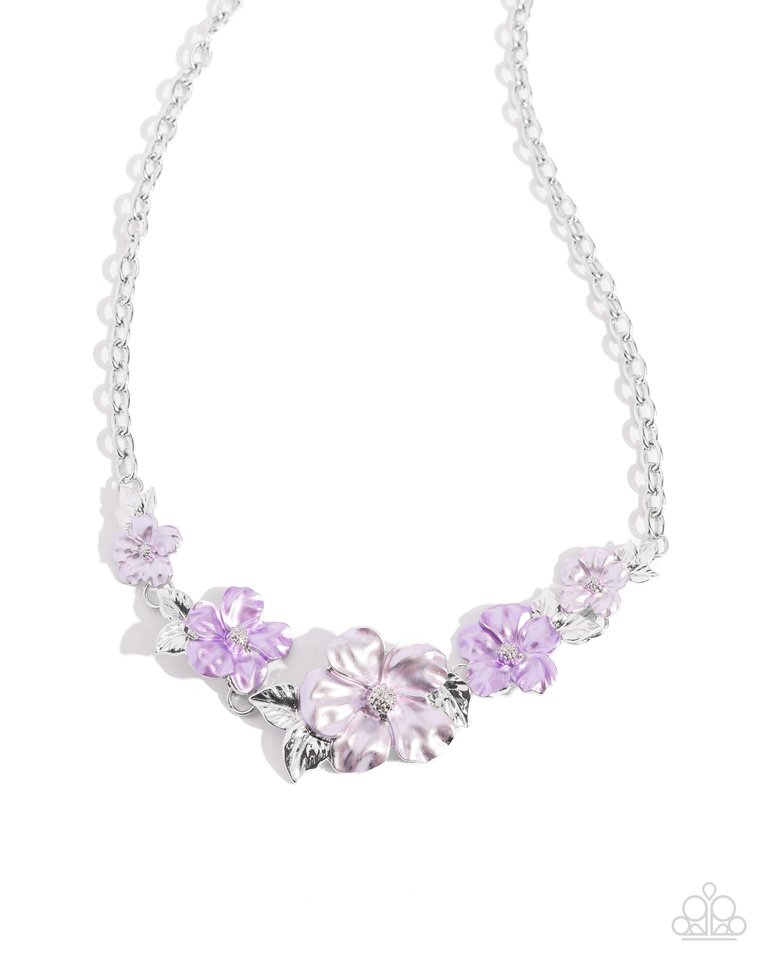 Bouquet Brilliance - Purple - Paparazzi Necklace Image