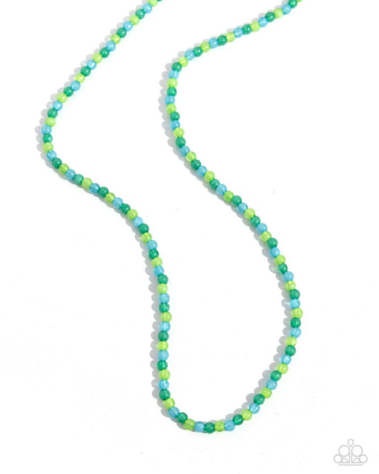 Beaded Belonging - Green - Paparazzi Necklace Image