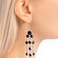 Cascading Clarity - Black - Paparazzi Earring Image