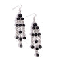 Cascading Clarity - Black - Paparazzi Earring Image