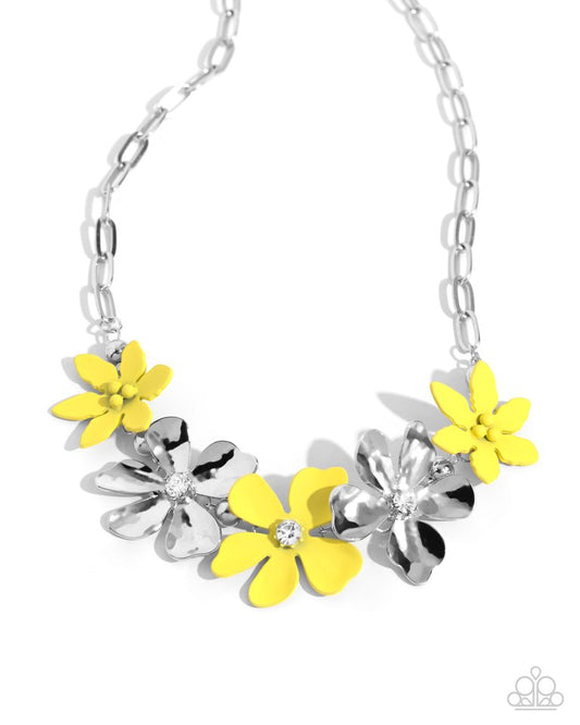 Mythically Metallic - Yellow - Paparazzi Necklace Image