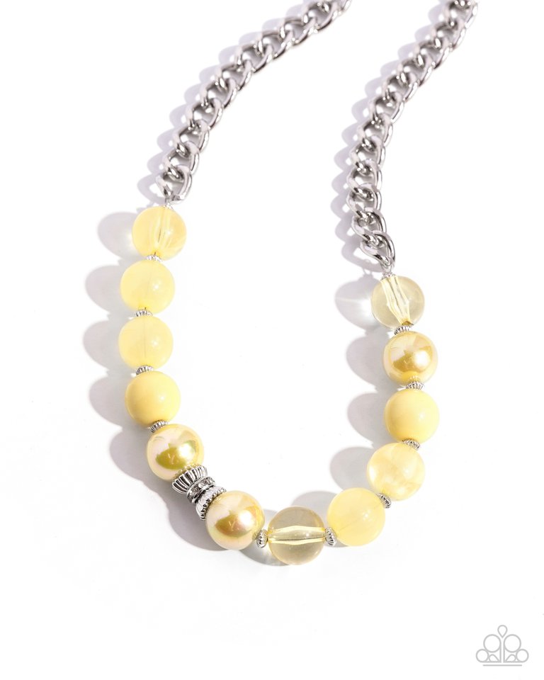 Opulent Opacities - Yellow - Paparazzi Necklace Image