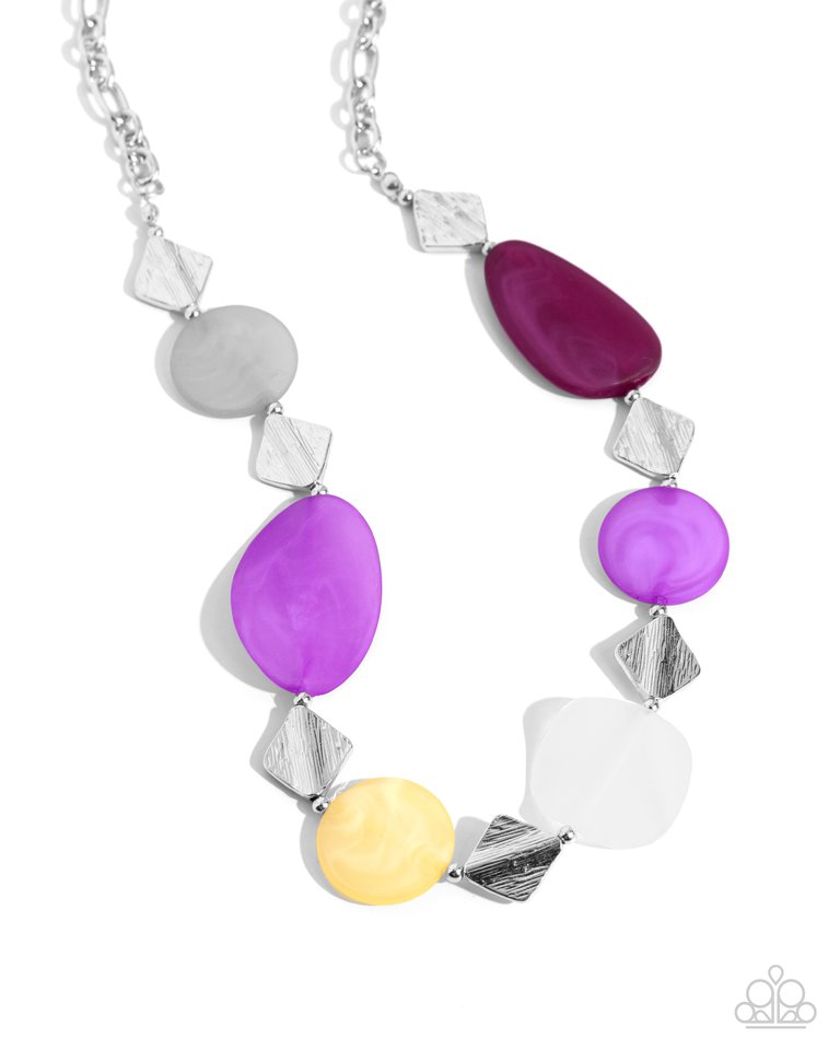 Reflective Redux - Purple - Paparazzi Necklace Image