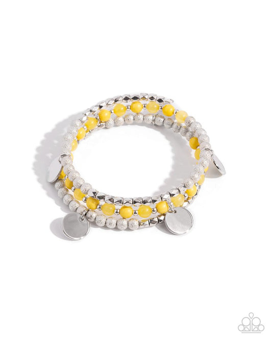 Boundless Beaches - Yellow - Paparazzi Bracelet Image