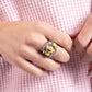 Mademoi-SHELL - Yellow - Paparazzi Ring Image