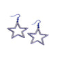Streamlined Stars - Blue - Paparazzi Earring Image
