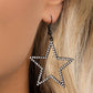 Streamlined Stars - Black - Paparazzi Earring Image