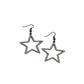 Streamlined Stars - Black - Paparazzi Earring Image