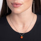 Orange Opulence - Orange - Paparazzi Necklace Image