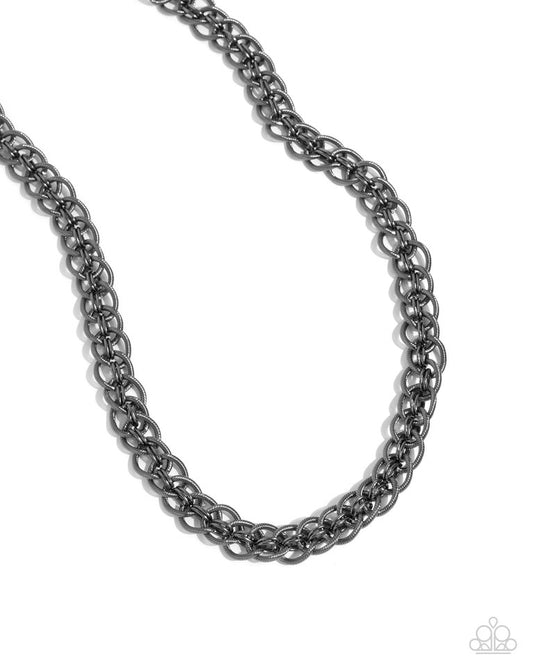 Coiled Conviction - Black - Paparazzi Necklace Image