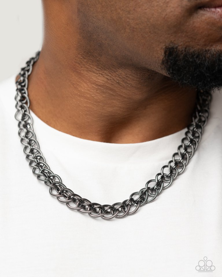 Coiled Conviction - Black - Paparazzi Necklace Image