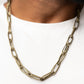 Paperclip Power - Brass - Paparazzi Necklace Image