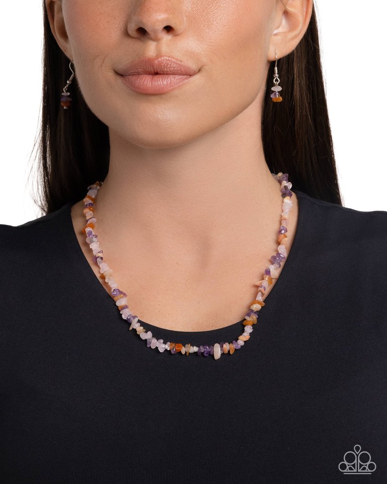 Chiseled Charm - Purple - Paparazzi Necklace Image