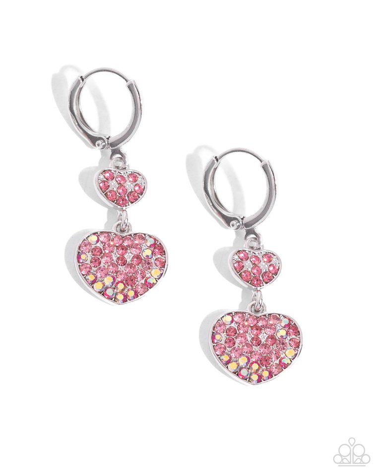 Delightful Valentines Day - Pink - Paparazzi Earring Image