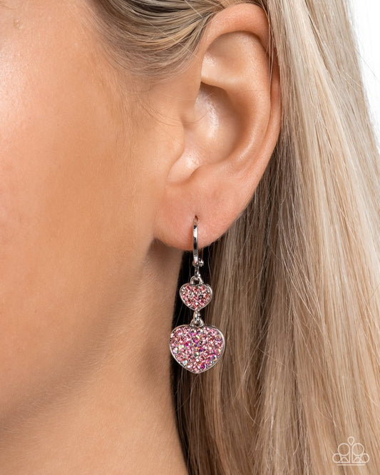 Delightful Valentines Day - Pink - Paparazzi Earring Image