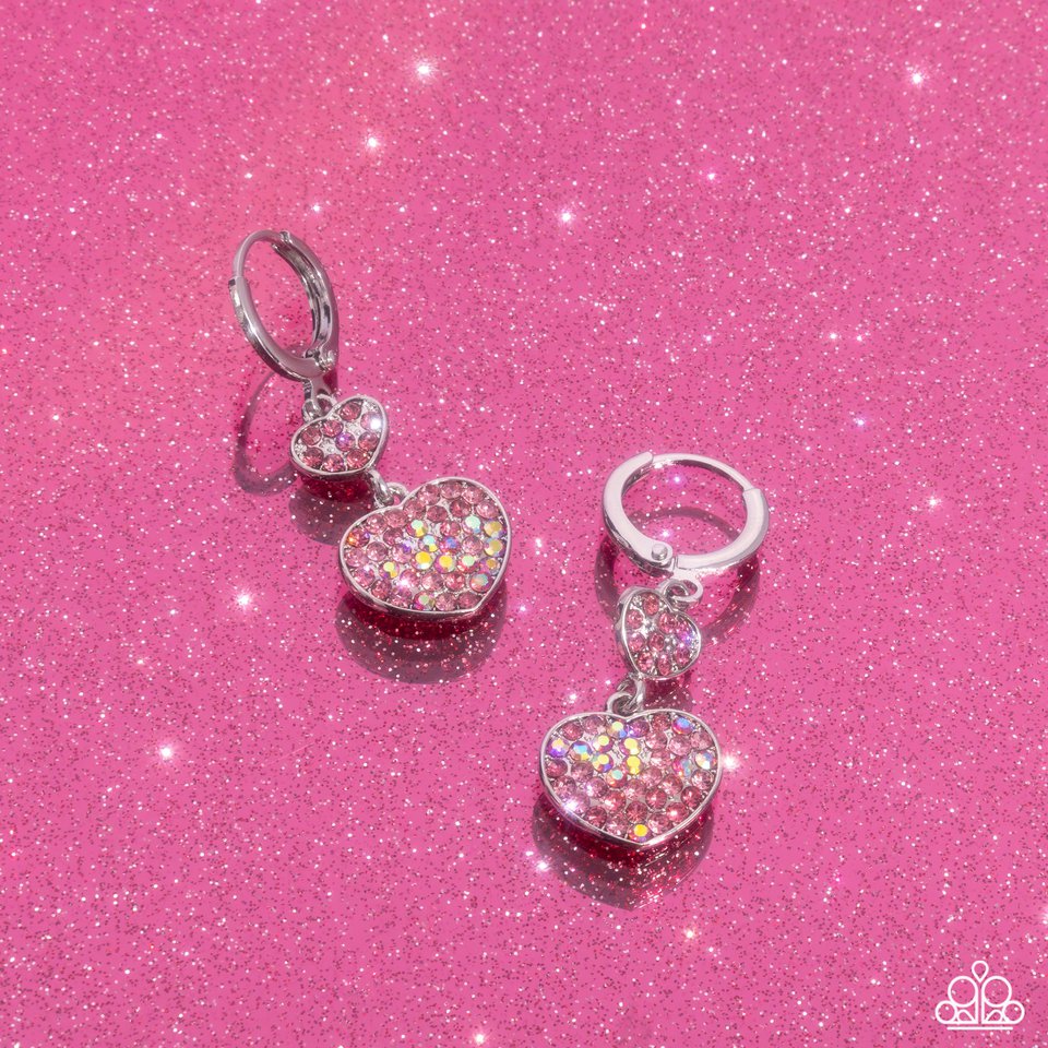 Delightful Valentines Day - Pink - Paparazzi Earring Image