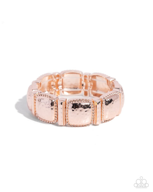 Textured Tranquility - Rose Gold - Paparazzi Bracelet Image