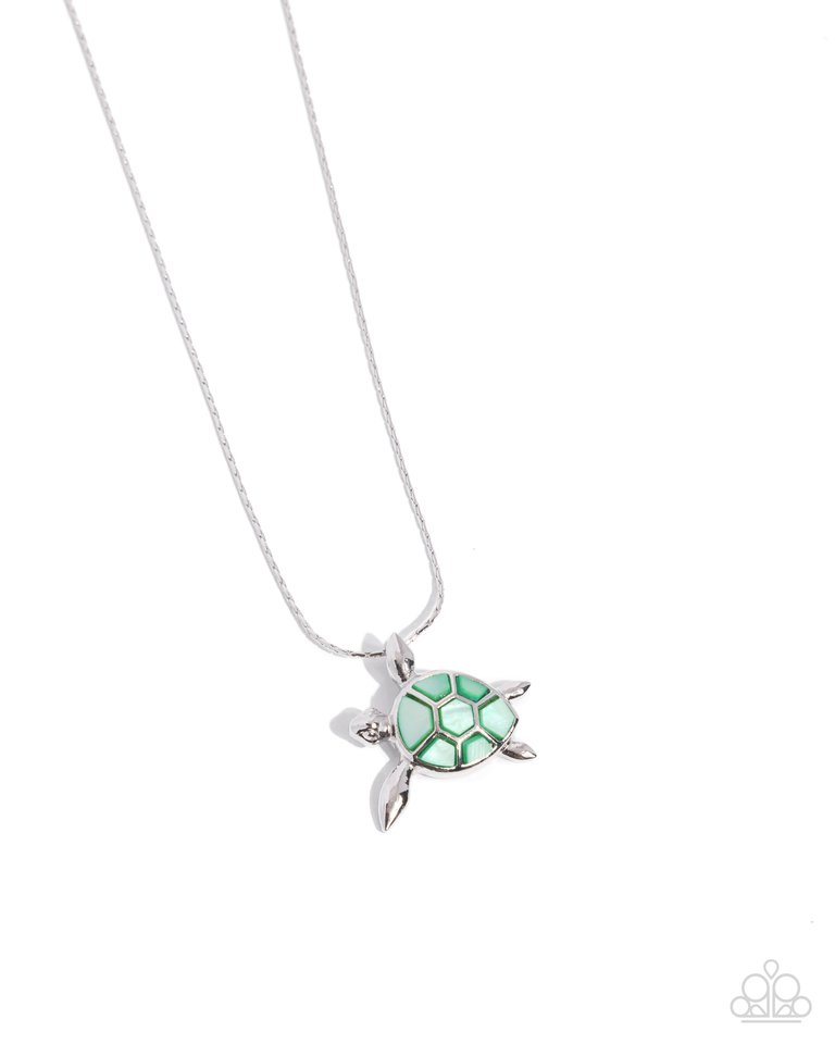 Sea Turtle Statement - Green - Paparazzi Necklace Image