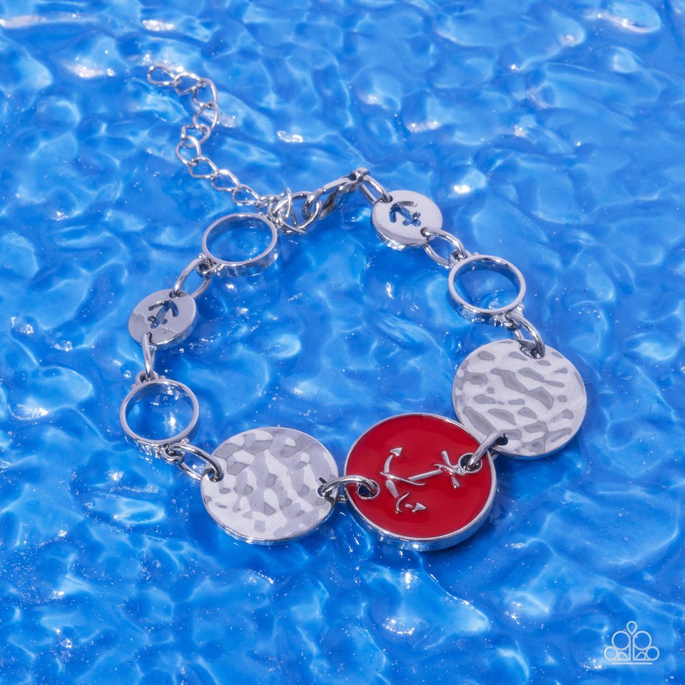 Anchor Alignment - Red - Paparazzi Bracelet Image