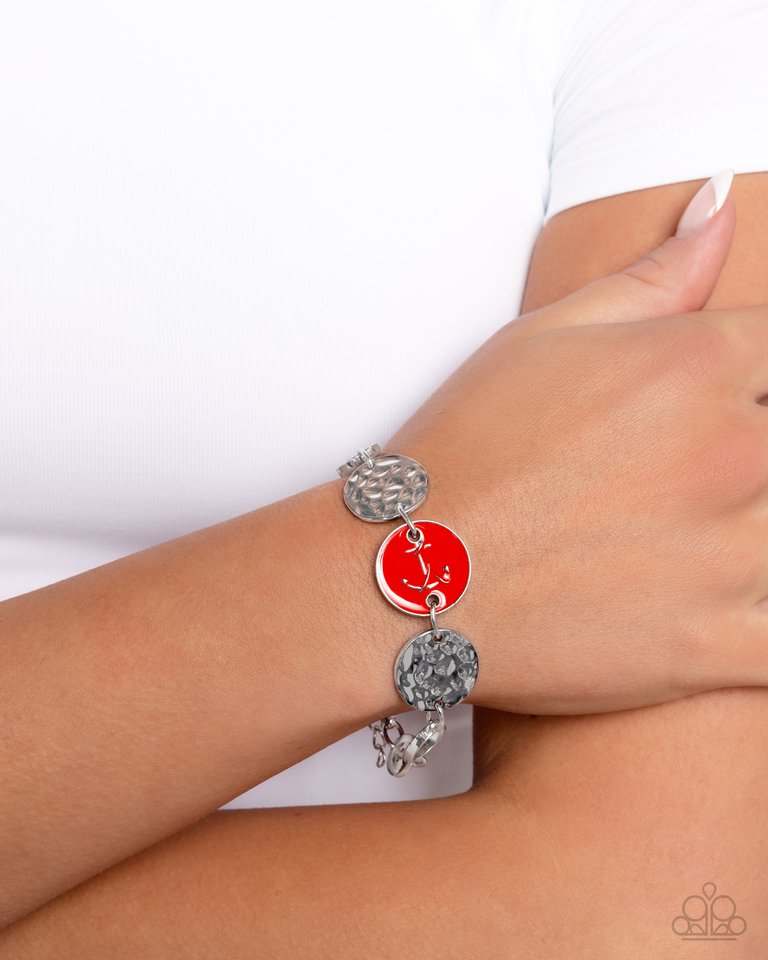 Anchor Alignment - Red - Paparazzi Bracelet Image