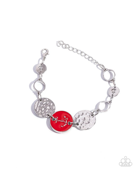 Anchor Alignment - Red - Paparazzi Bracelet Image