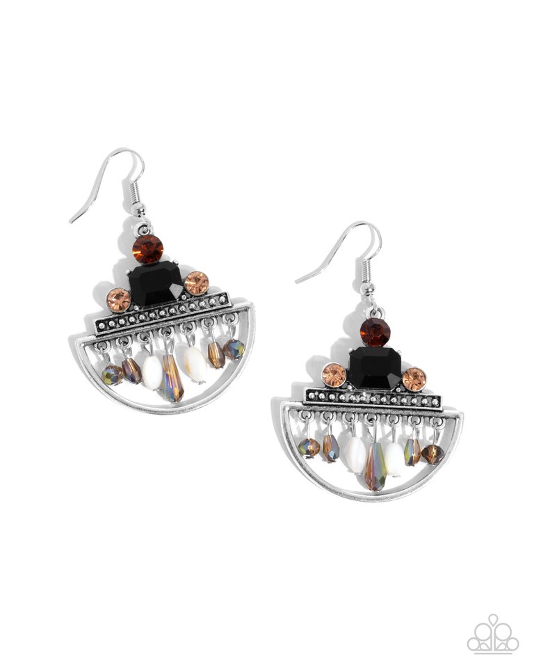 Metropolitan Majesty - Black - Paparazzi Earring Image