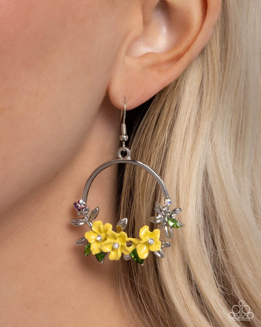 Fairy Freestyle - Yellow - Paparazzi Earring Image