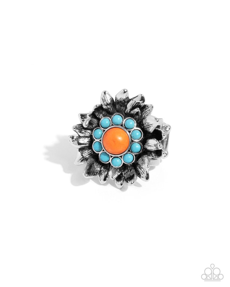 Screening Sunflower - Orange - Paparazzi Ring Image