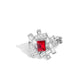 Tastefully Tilted - Red - Paparazzi Ring Image