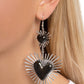 Sunburst Sweethearts - Black - Paparazzi Earring Image