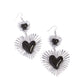 Sunburst Sweethearts - Black - Paparazzi Earring Image