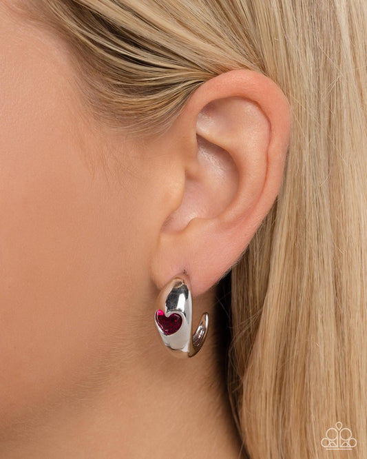 Perfect Point - Pink - Paparazzi Earring Image