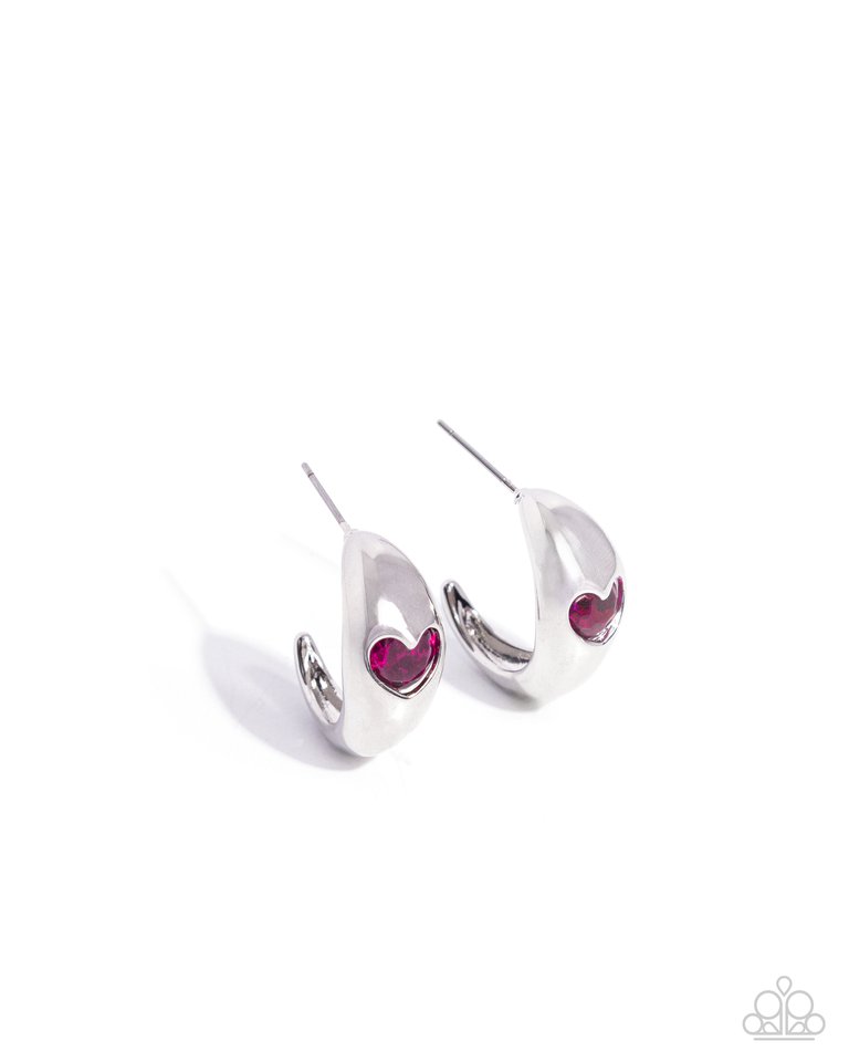 Perfect Point - Pink - Paparazzi Earring Image