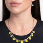 Meticulous Majesty - Yellow - Paparazzi Necklace Image