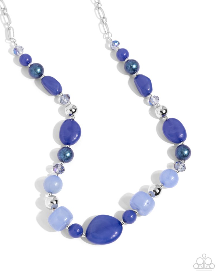 Beaded Blessing - Blue - Paparazzi Necklace Image