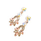 Cascading Cache - Gold - Paparazzi Earring Image