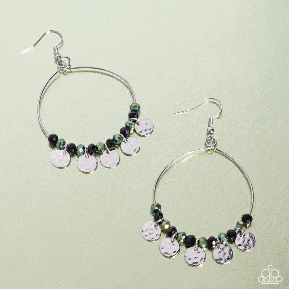 Wistful Waltz - Black - Paparazzi Earring Image